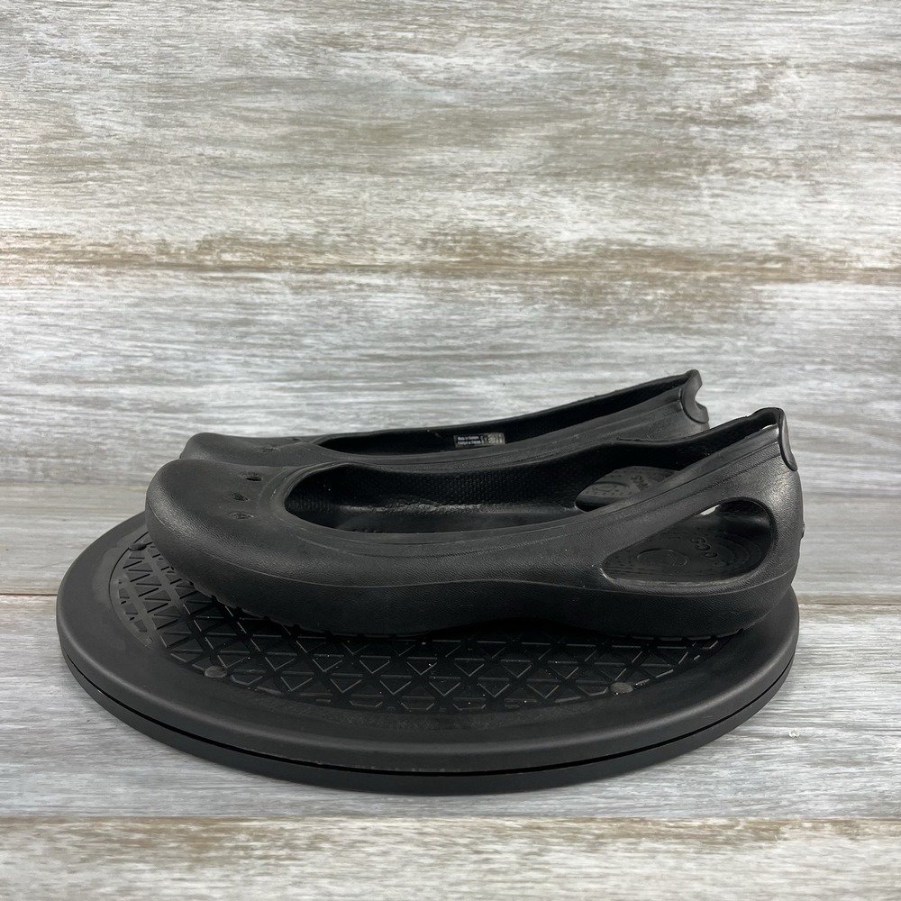 Crocs Women's Kadee Black Slip On Flats Size 7